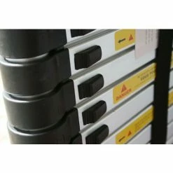 Varan Motors - DLT213B-2019 ALUMINIUM ANLEGELEITER TELESKOPLEITER 4,1M 14 SPROSSEN LEICHT UND PLATZSPAREND -VARAN MOTORS Shop 10717115 3