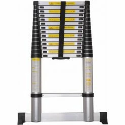 Varan Motors - DLT214B-2019 Aluminium Anlege-Teleskopleiter 4,4m, 15 Sprossen