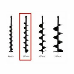 Varan Motors - Tt-aug100 ERSATZBOHRER ERDBOHRER BOHRER PFAHLBOHRER ERDLOCHBOHRER LÄNGE 80CM, Ø 100MM -VARAN MOTORS Shop 2391471 3